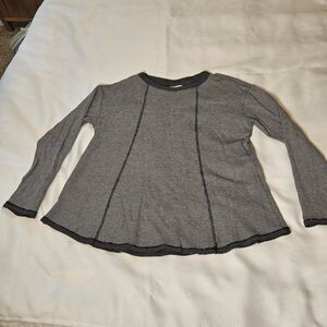 J. Jill Gray Knit Inside out long sleeve womens Small